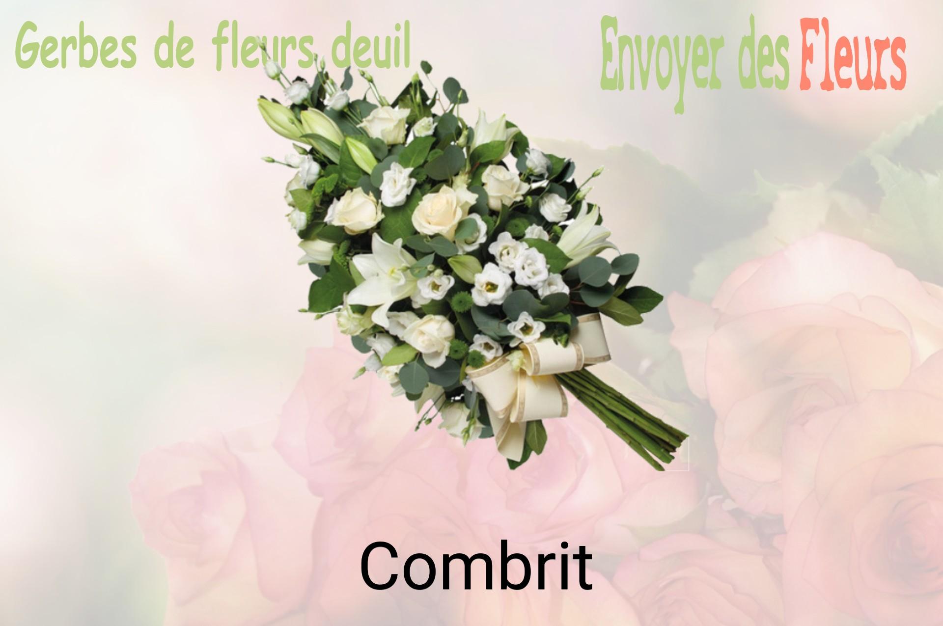 Gerbe de fleurs de deuil livrée à Combrit